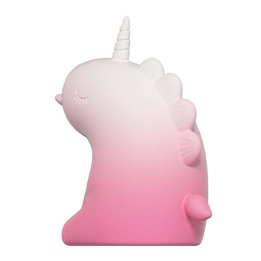 Різне - Стимулятор клітора з довгим обертовим язичком UNIVIBE Єдиноріг, 10 режимів, градієнт біло-рожевий 8