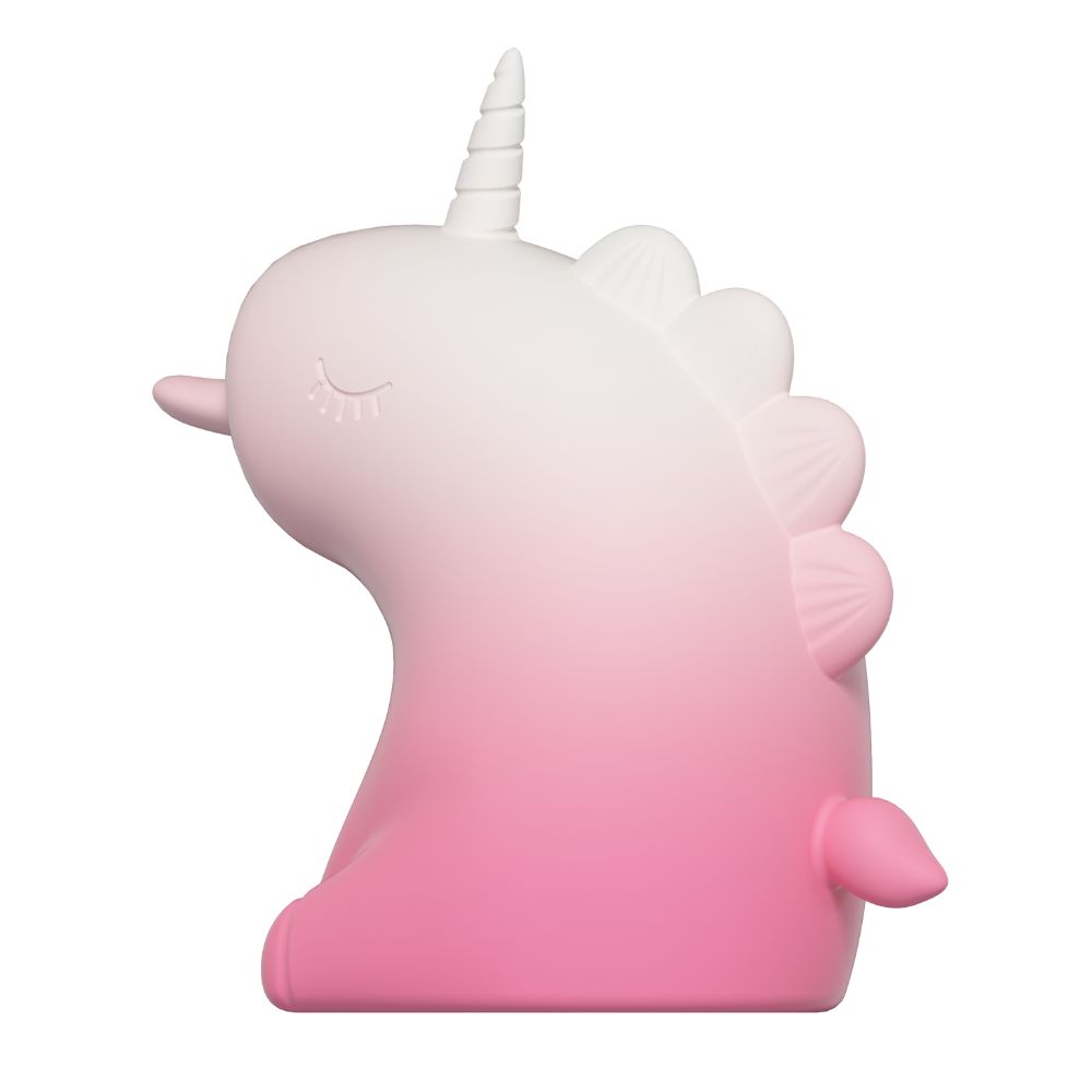 Різне - Стимулятор клітора з довгим обертовим язичком UNIVIBE Єдиноріг, 10 режимів, градієнт біло-рожевий 10