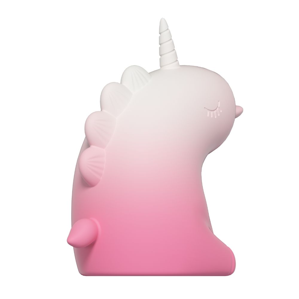 Різне - Стимулятор клітора з довгим обертовим язичком UNIVIBE Єдиноріг, 10 режимів, градієнт біло-рожевий 9