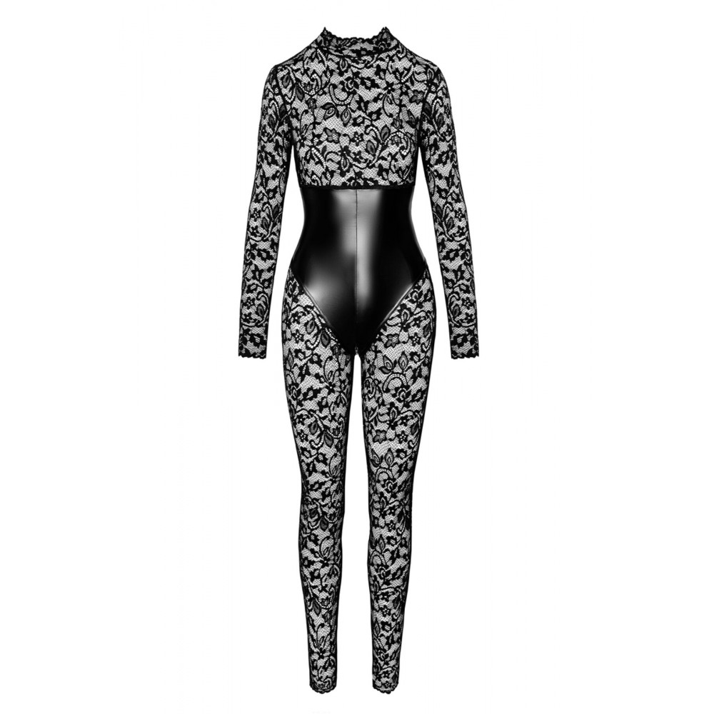 Женское эротическое белье - Комбинезон Noir Handmade F299 Enigma lace catsuit with underbust bodice - 3XL 4