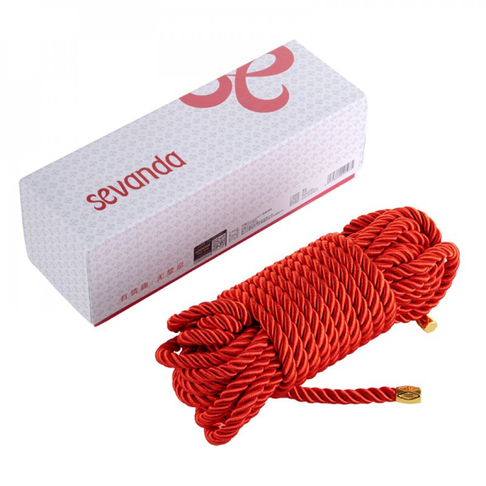 Наручники, веревки, бондажы, поножи - Веревка для шибари LOCKINK SEVANDA Shibari Pratice Rope Red, 8 метров 1