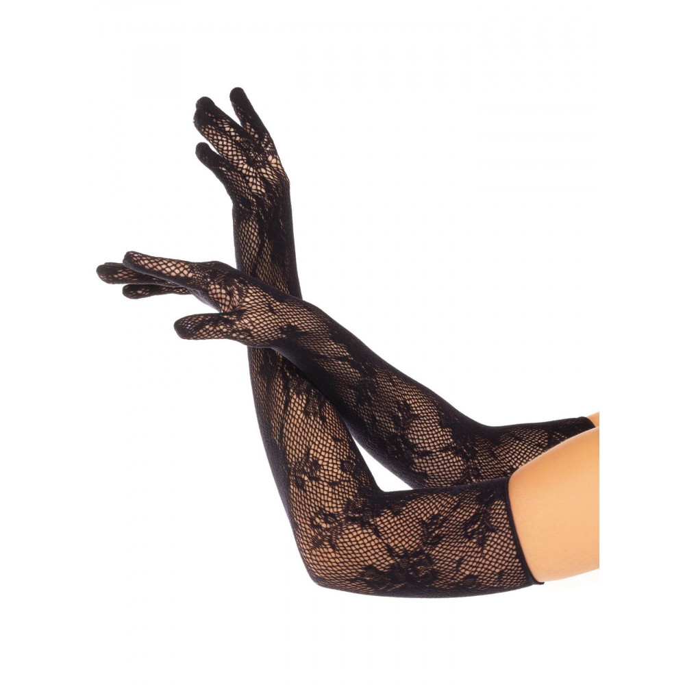 Чулки - Митенки Leg Avenue Lace Opera Length Gloves Black