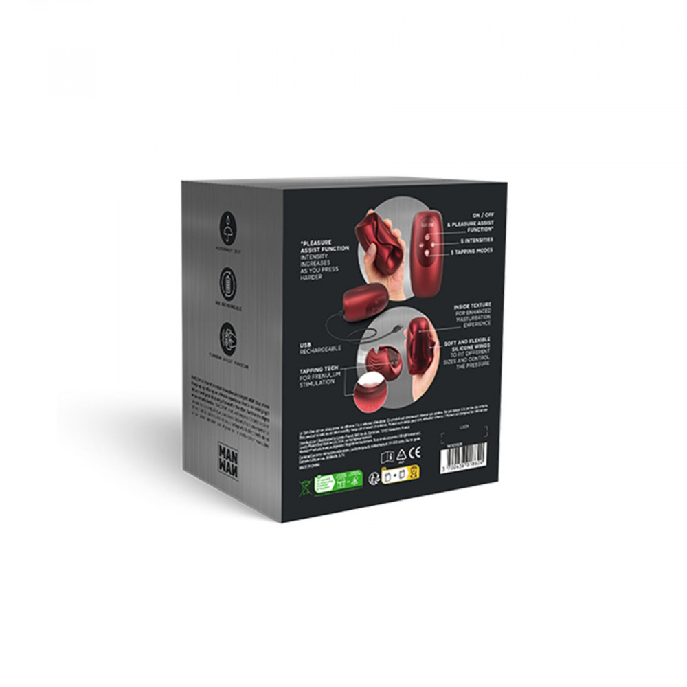 Мастурбаторы с вибрацией - Мастурбатор с вибрацией Manwan SUB.ONE Velvet Red 7