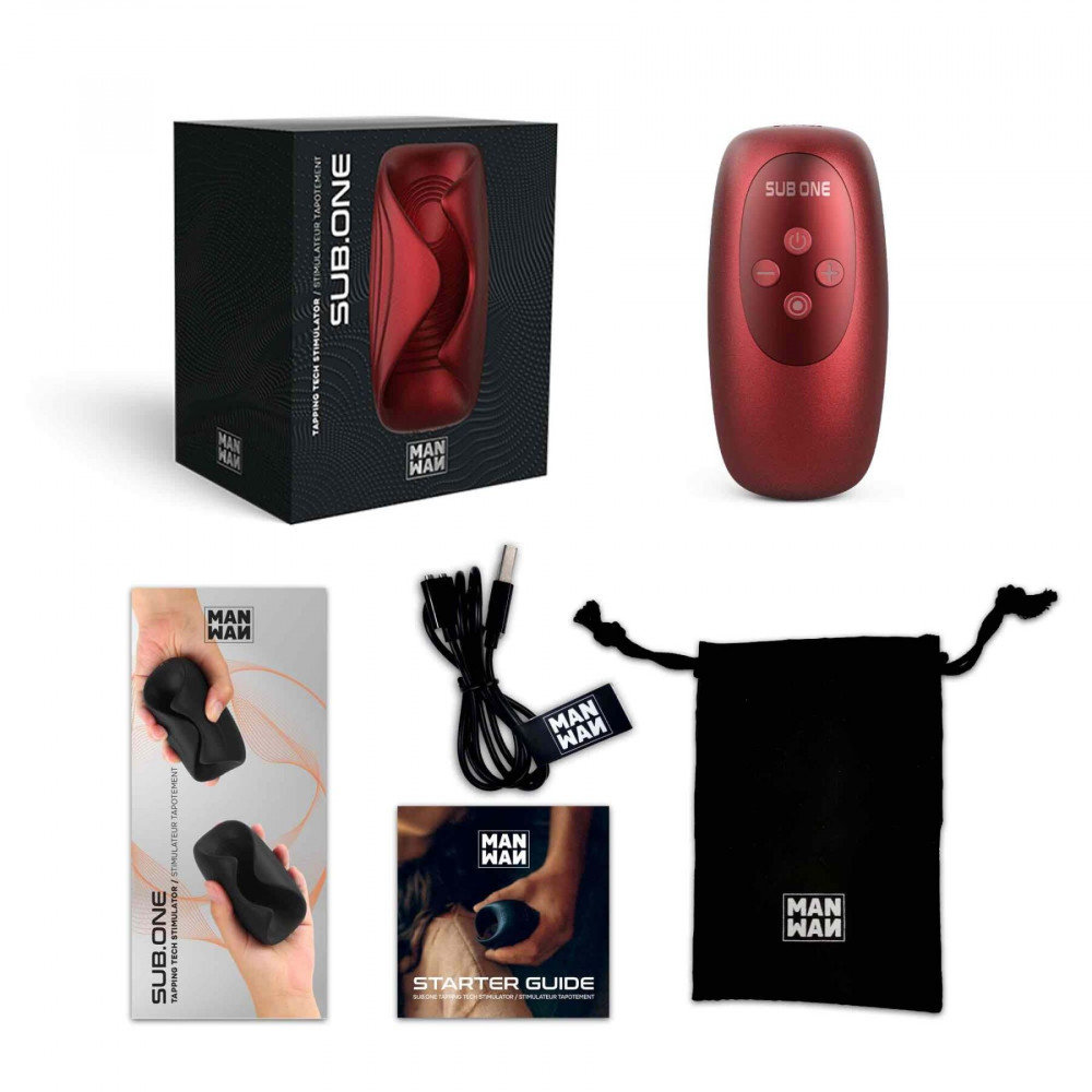 Мастурбаторы с вибрацией - Мастурбатор с вибрацией Manwan SUB.ONE Velvet Red 5