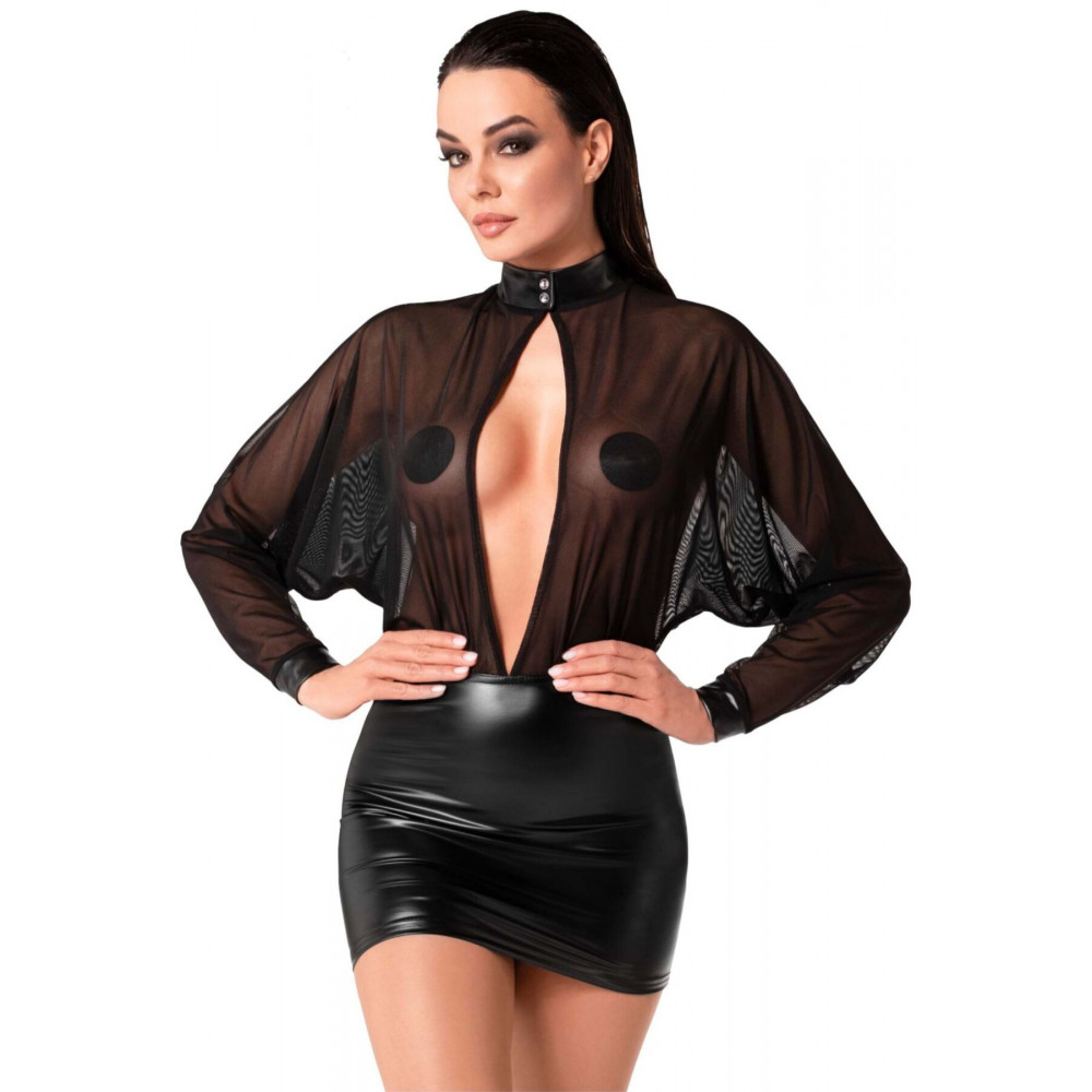 Різне - Сукня Noir Handmade F348 Powerwetlook and tulle dress - M