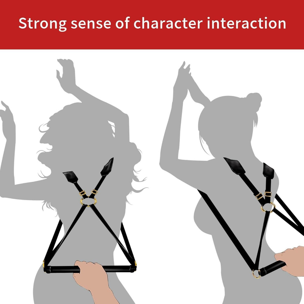 Анальные игрушки без вибрации - БДСМ-набор LOCKINK YEAHWOW Black Doggy Style Saddle set 2