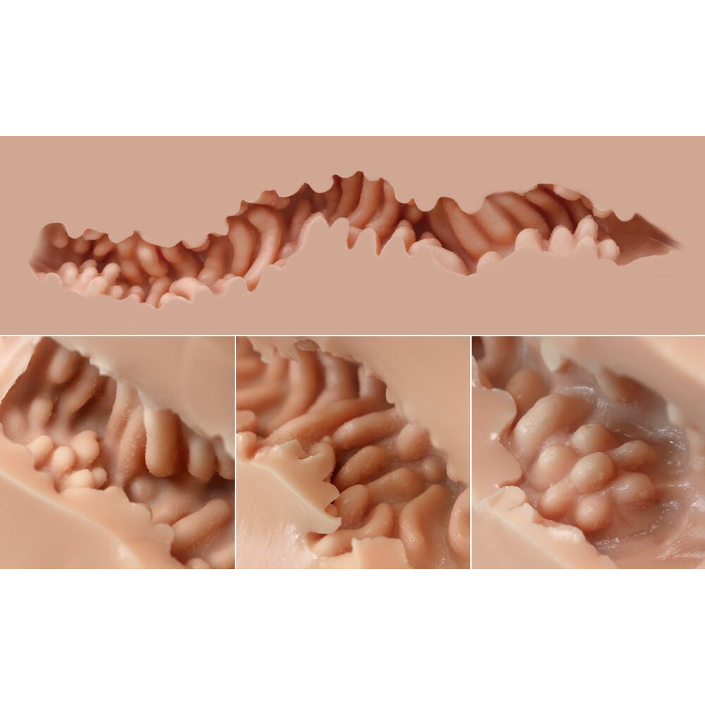 Мастурбатори без вібрації - Мастурбатор-попа Naked Factory HANNAH, вагіна + анус, дуже реалістичний, наскрізний 14