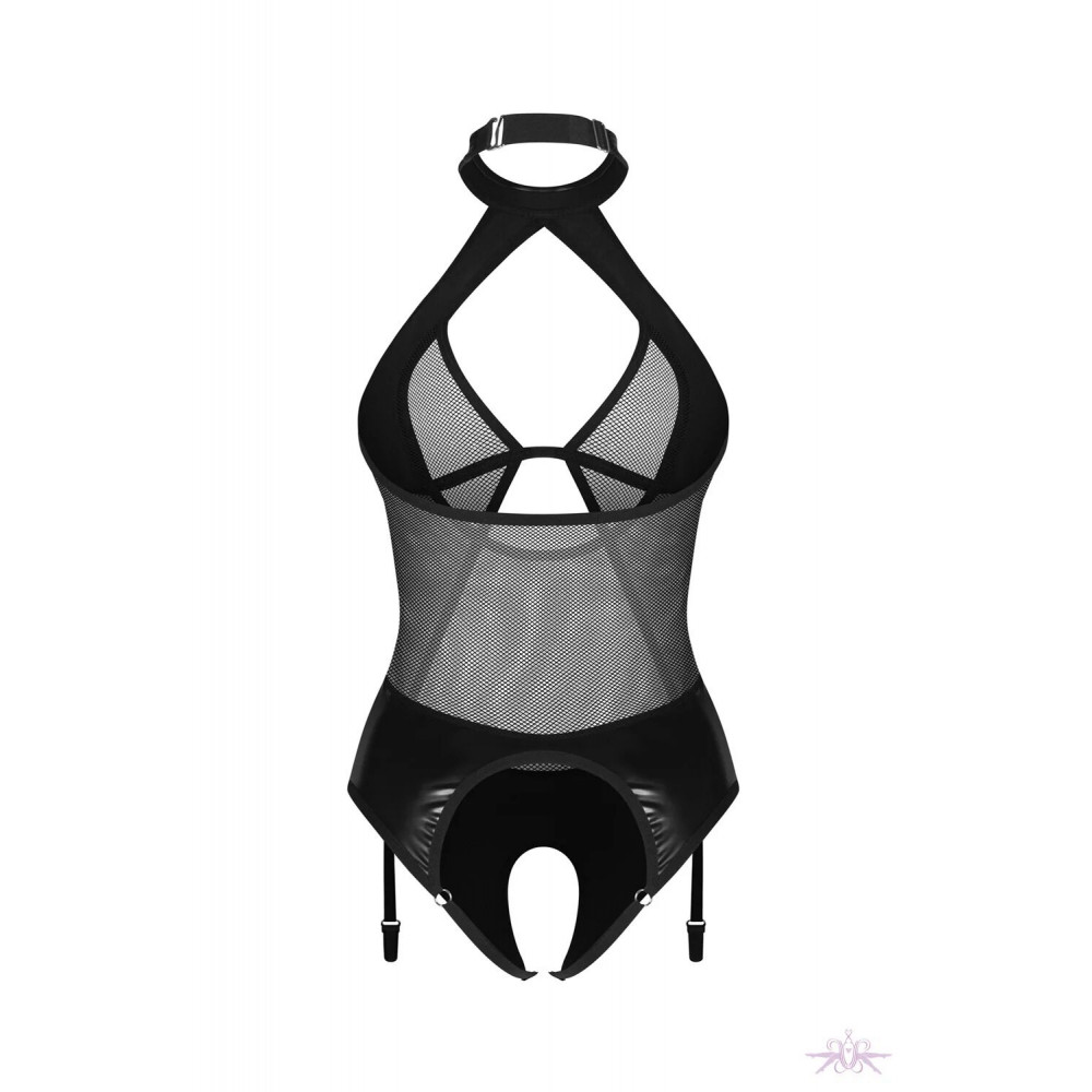 Жіноча еротична білизна - Боді Obsessive Dominna crotchless teddy S/M 2