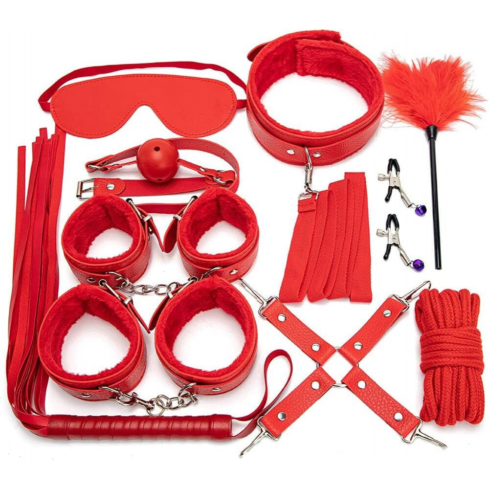 БДСМ игрушки - Набор для BDSM JSY KB80608 Red
