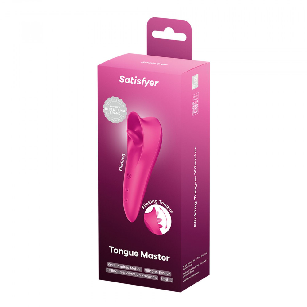 Вибропули и мини-вибраторы - Вибростимулятор для клитора Satisfyer Tongue Master с язычком 4