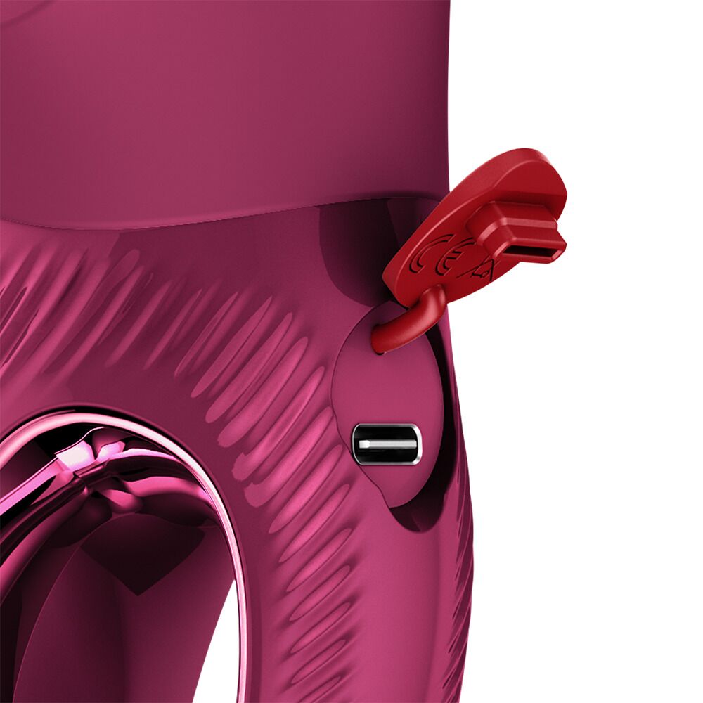 Вибратор-кролик - Вибратор-кролик Fun Factory MISS BI Wine Red, 2 независимых мотора, диаметр 4,2 см 5