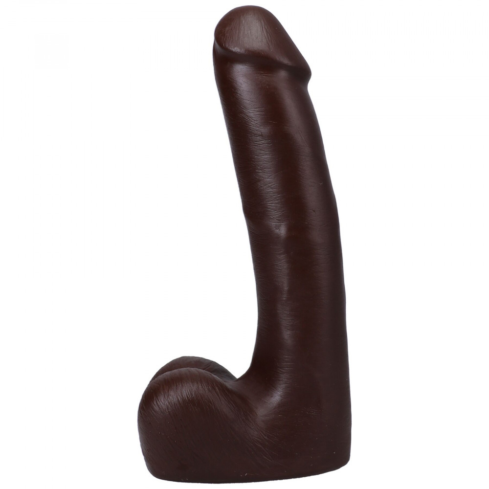 Фалоімітатор - Фалоімітатор Doc Johnson The Realistic Cock ULTRASKYN - 9 Inch with Balls Chocolate 1