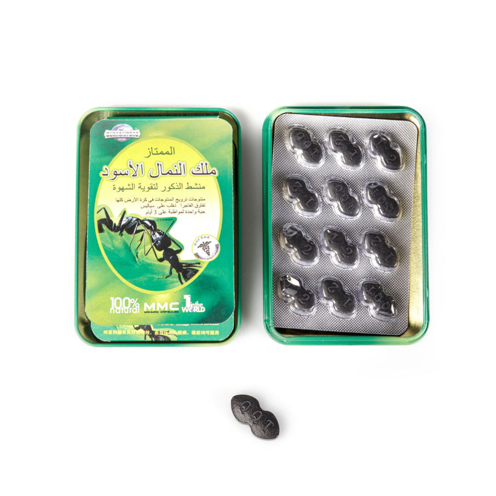 Возбуждающие капли - Таблетки для потенции Черный муравей Ant King (цена за упаковку, 12 таблеток)