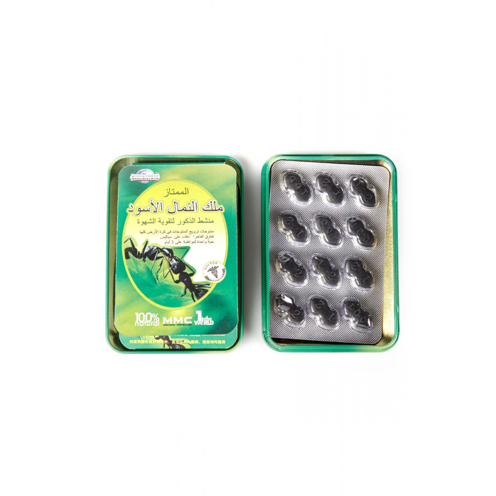 Возбуждающие капли - Таблетки для потенции Черный муравей Ant King (цена за упаковку, 12 таблеток) 4