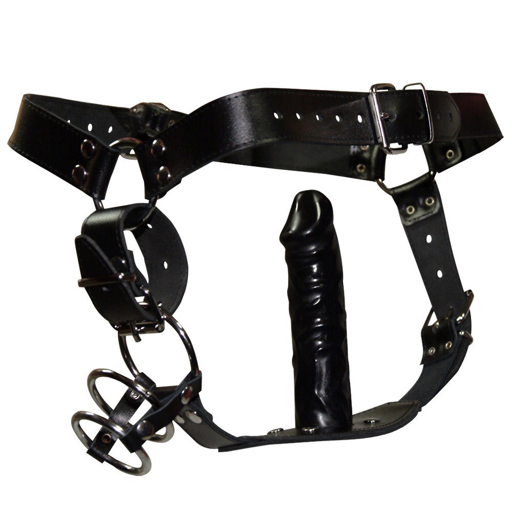 БДСМ игрушки - Трусы БДСМ Men's Leather String S/M 3