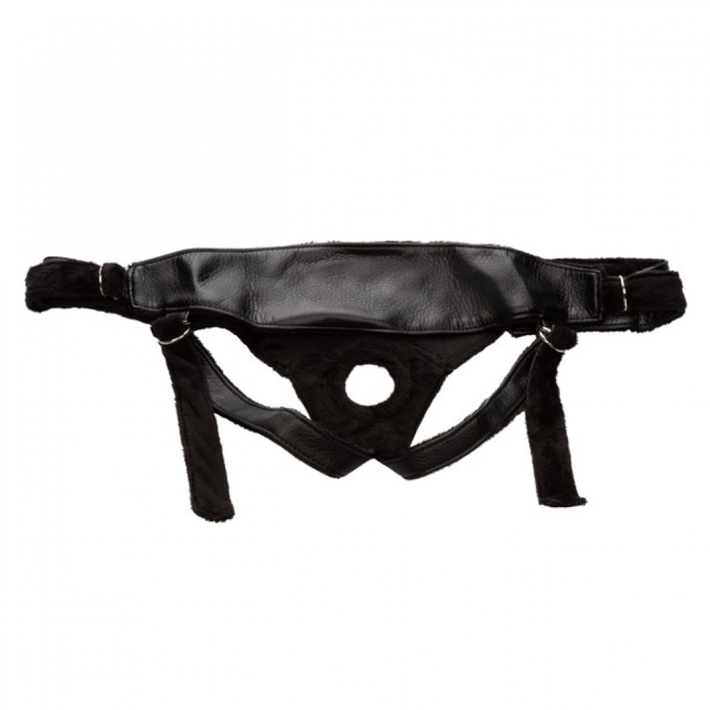 Разное - Трусики для страпона Universal Love Rider Platinum Harness, кожзам, черные 5