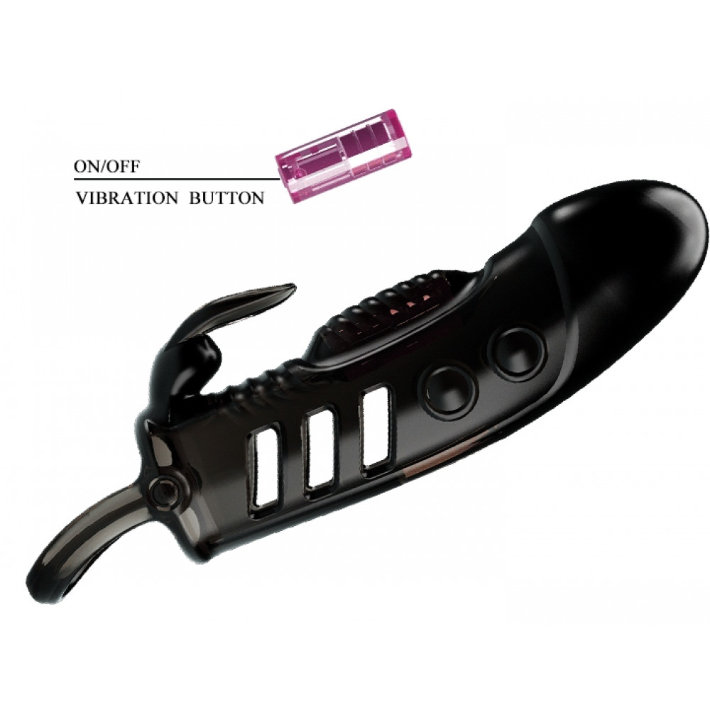 - Удлиняющая насадка с вибростимуляцией ( на 2,5 см ) PRETTY LOVE - PENIS SLEEVE Sloane, BI-026243-1 4