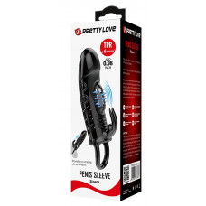 Удлиняющая насадка с вибростимуляцией ( на 2,5 см ) PRETTY LOVE - PENIS SLEEVE Sloane, BI-026243-1