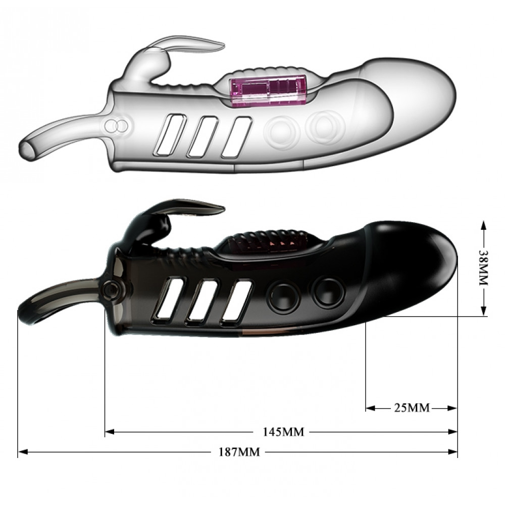 - Удлиняющая насадка с вибростимуляцией ( на 2,5 см ) PRETTY LOVE - PENIS SLEEVE Sloane, BI-026243-1 7