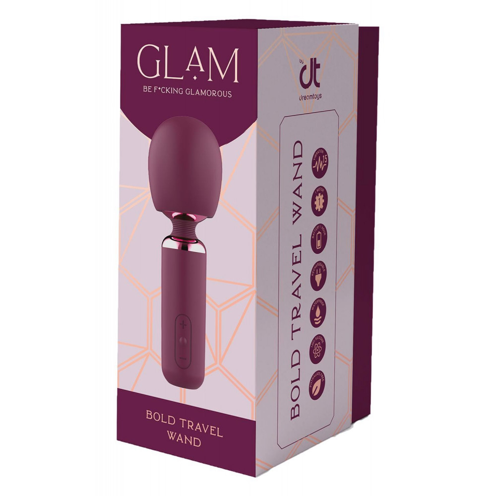  - Вибратор микрофон Deam Toys Glam Bold Travel Wand, фиолетовый 4