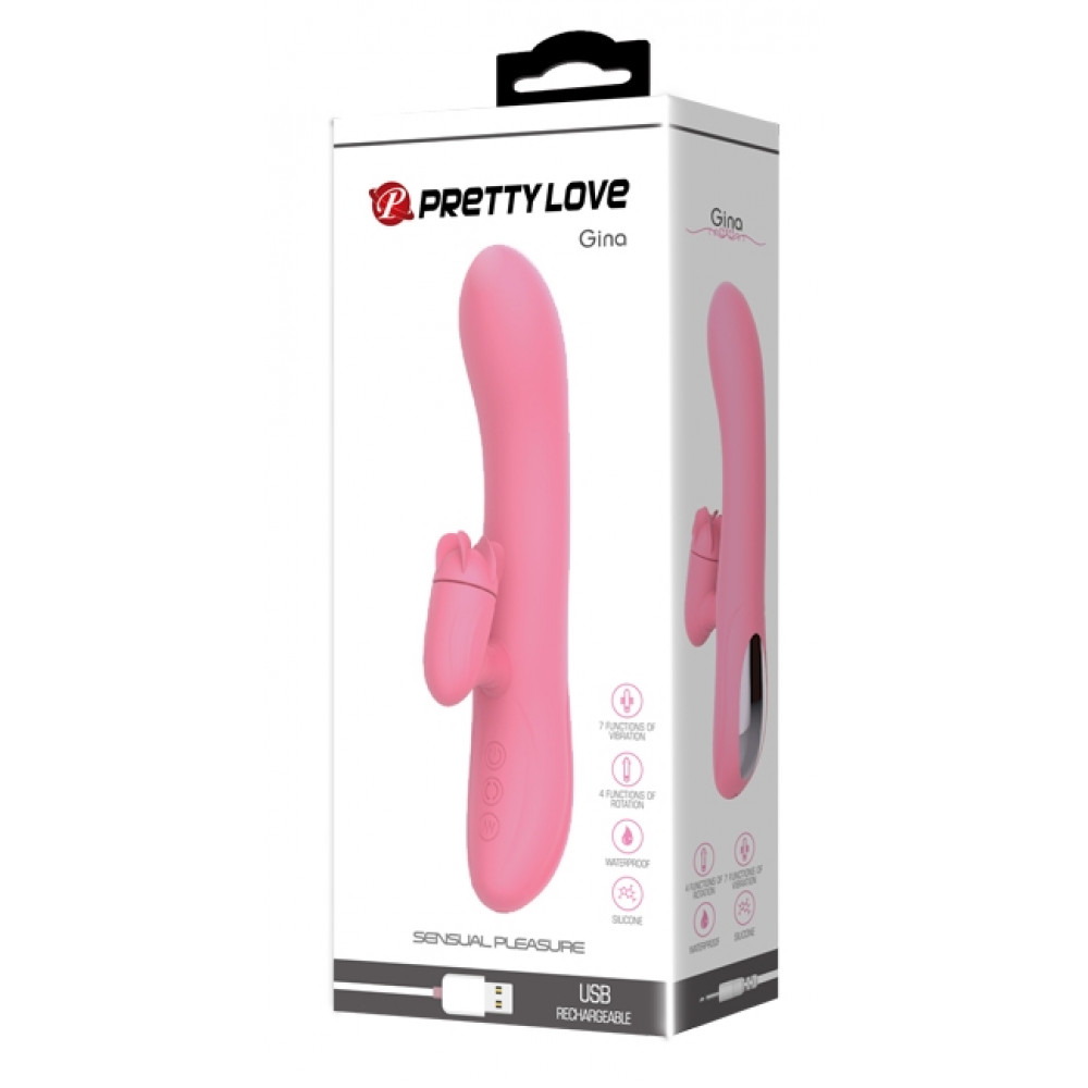 Різне - Вибратор с вращающимся стимулятором клитора Pretty Love - GINA 4 rotation 7 vibration, BW-067003-1 10