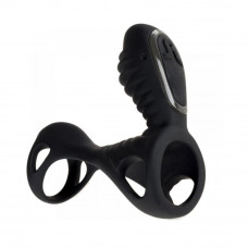 Вибро-насадка на пенис и мошонку Adrien Lastic Spartacus R черная