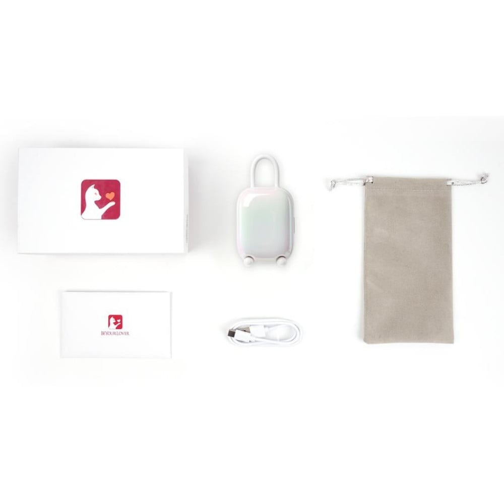  - Віброяйце та вакуумний стимулятор для клітора 2 в1 BeYourLover Magic Suitcase в зарядному кейсі, білий 9