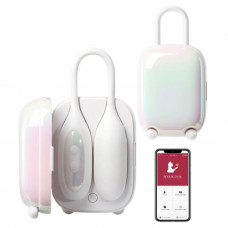 Віброяйце та вакуумний стимулятор для клітора 2 в1 BeYourLover Magic Suitcase в зарядному кейсі, білий