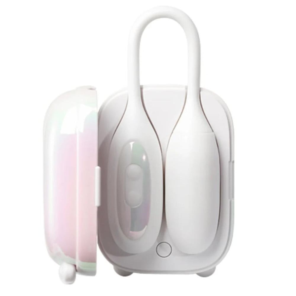  - Віброяйце та вакуумний стимулятор для клітора 2 в1 BeYourLover Magic Suitcase в зарядному кейсі, білий 1