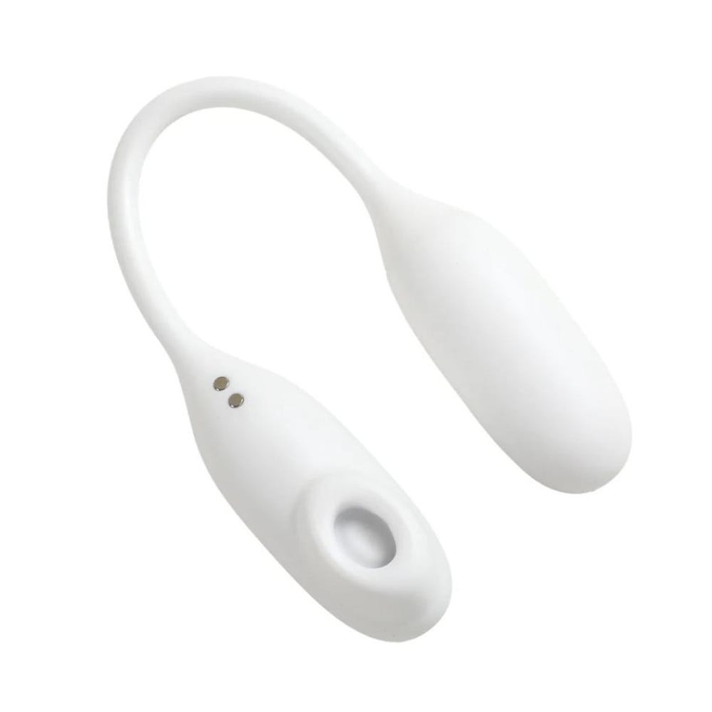  - Віброяйце та вакуумний стимулятор для клітора 2 в1 BeYourLover Magic Suitcase в зарядному кейсі, білий 3