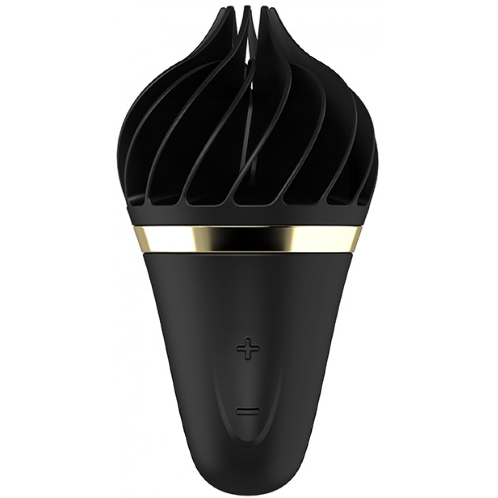 Разное - Вибростимулятор клиторальный Satisfyer Sweet Treat Spinnator в форме мороженого, черный