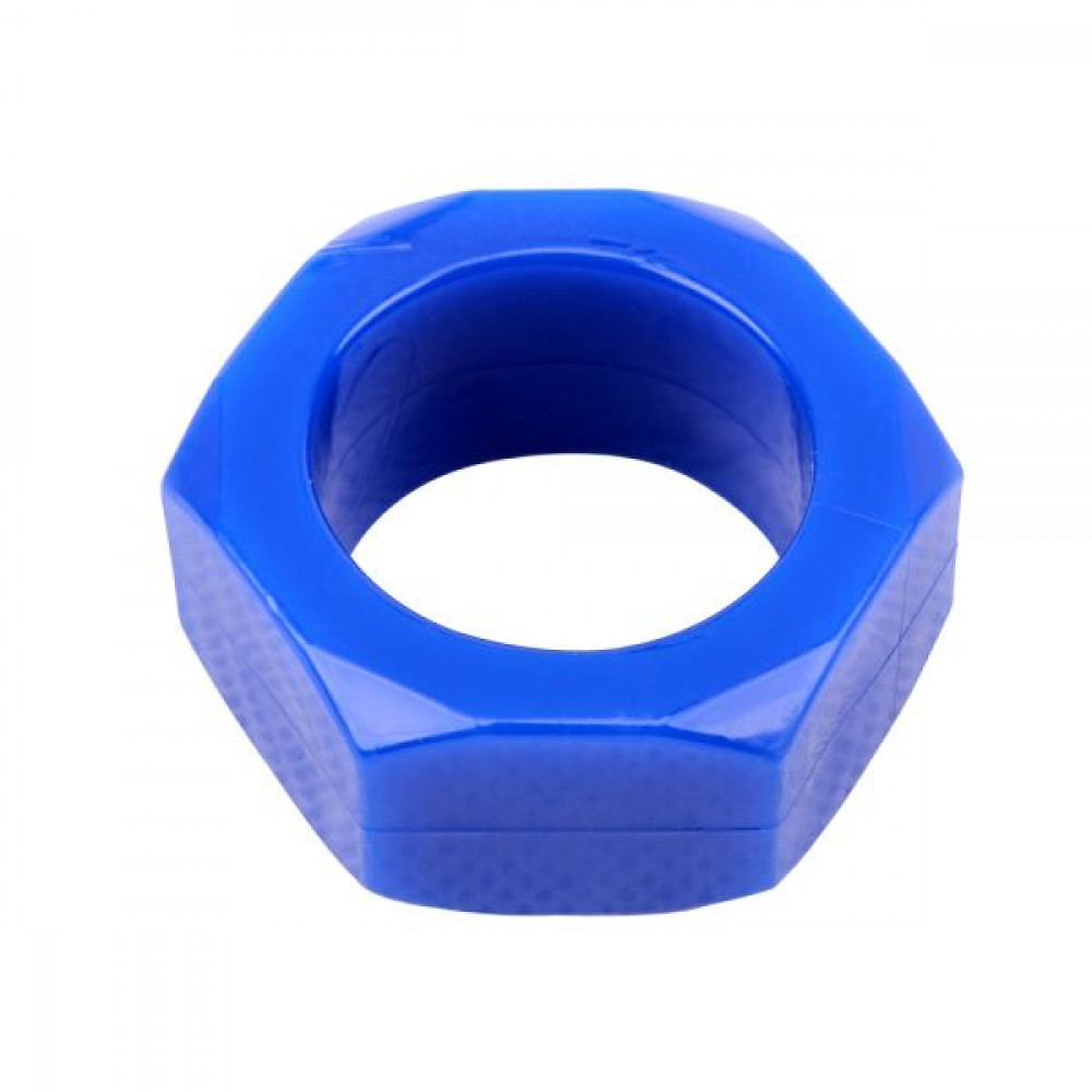 Эрекционное кольцо - Кольцо эрекционное Nust Bolts Cock Ring-Blue 1