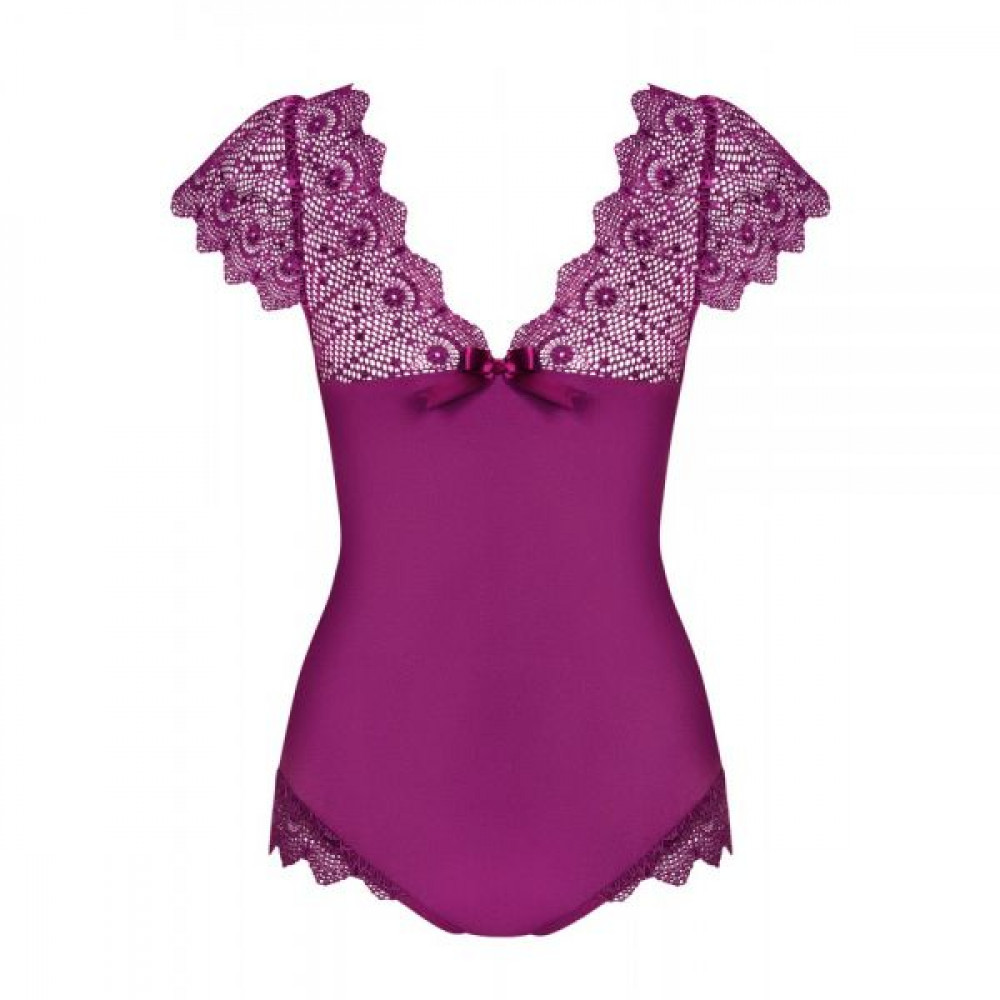 Эротическое белье - Боди Obsessive Moketta teddy purple S/M 5