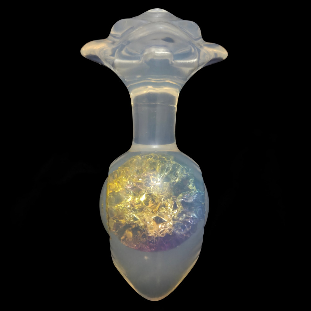 Анальные игрушки без вибрации - Анальная пробка с боковым рельефом UNIVIBE, силиконовая с камнем, 9.3 х 4 см 13