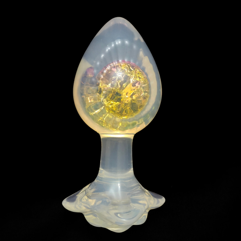 Анальные игрушки без вибрации - Анальная пробка с боковым рельефом UNIVIBE, силиконовая с камнем, 9.3 х 4 см 10