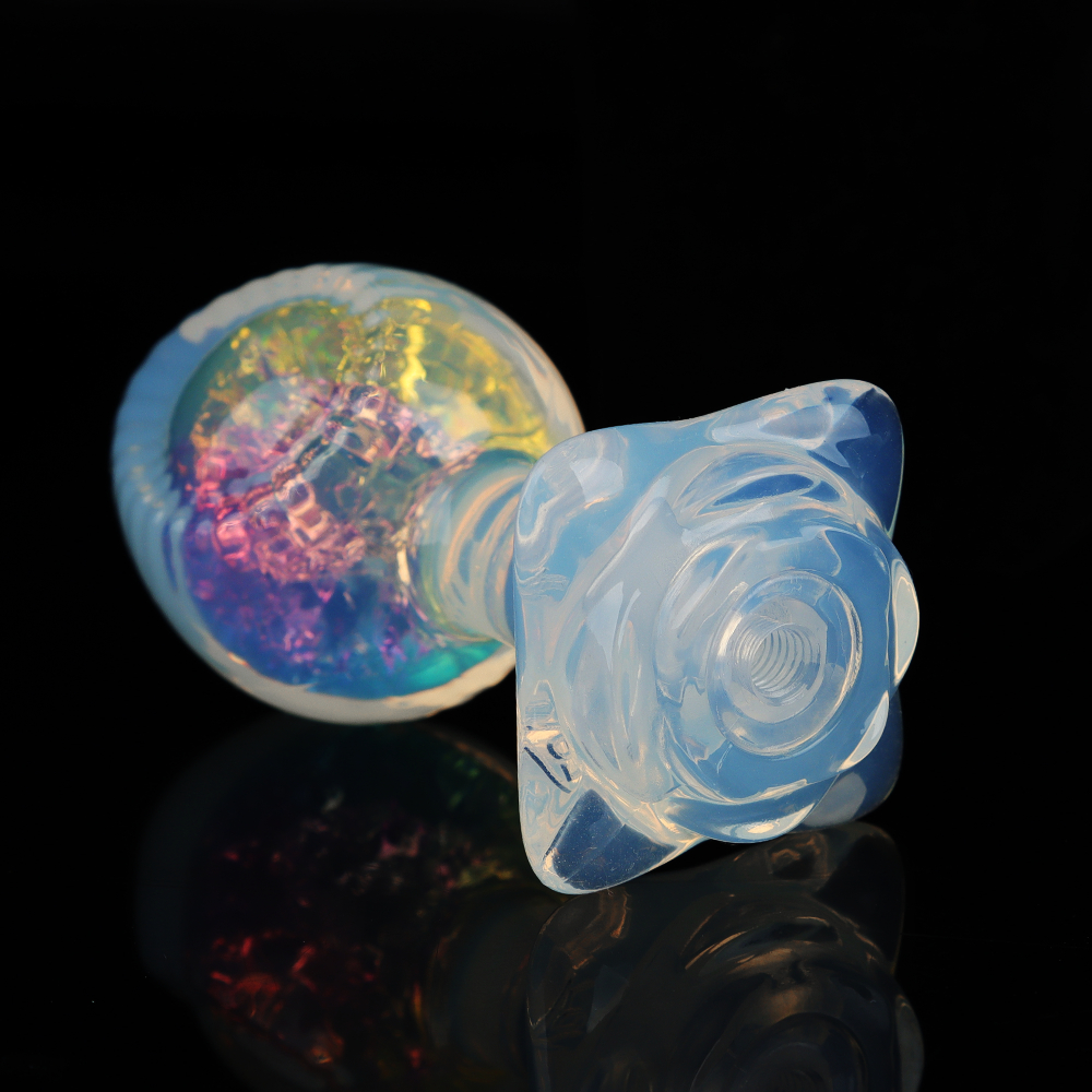 Анальные игрушки без вибрации - Анальная пробка с боковым рельефом UNIVIBE, силиконовая с камнем, 9.3 х 4 см 6