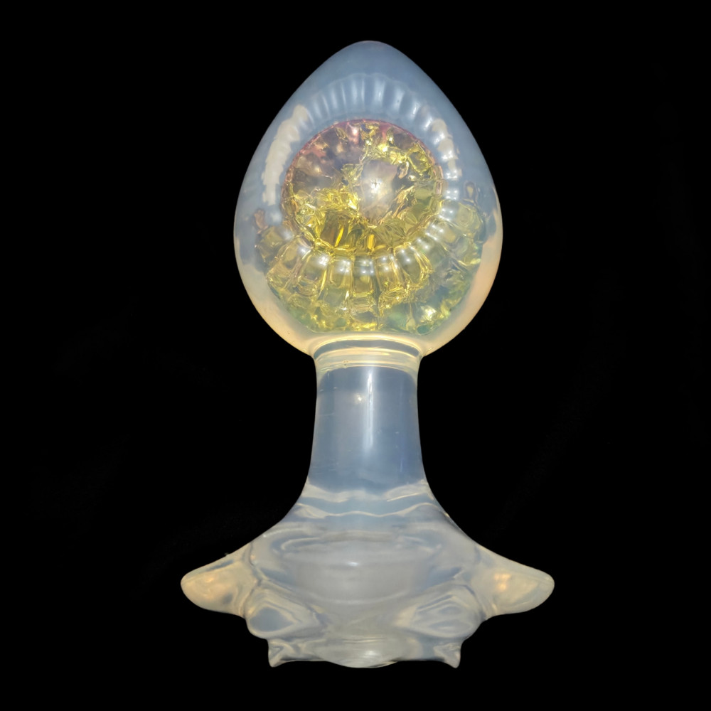 Анальные игрушки без вибрации - Анальная пробка с боковым рельефом UNIVIBE, силиконовая с камнем, 9.3 х 4 см 12