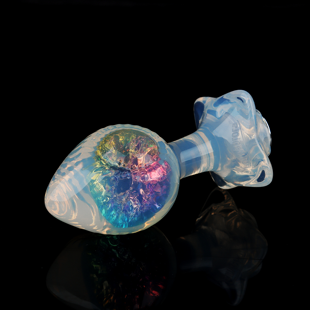 Анальные игрушки без вибрации - Анальная пробка с боковым рельефом UNIVIBE, силиконовая с камнем, 9.3 х 4 см 5