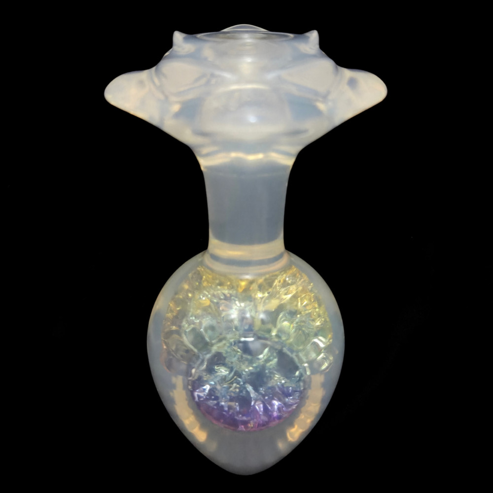 Анальные игрушки без вибрации - Анальная пробка с боковым рельефом UNIVIBE, силиконовая с камнем, 9.3 х 4 см 14