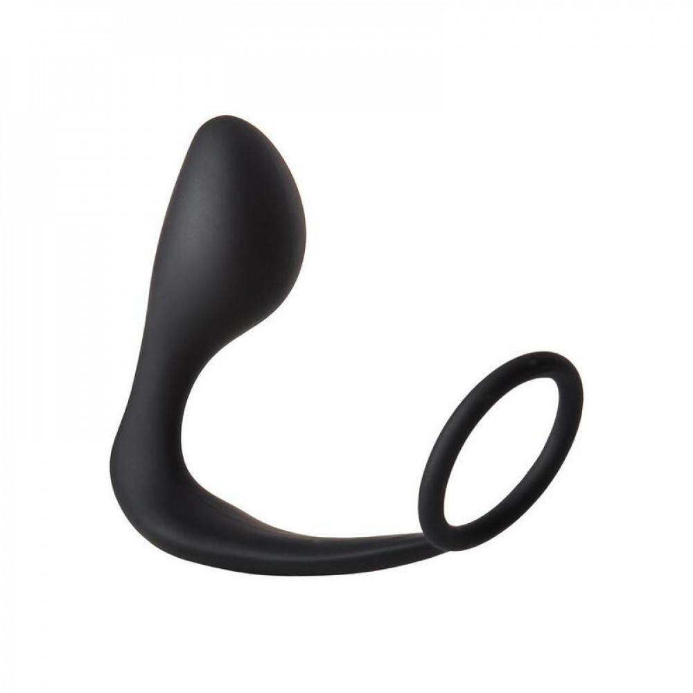  - Анальная пробка с эррекционным кольцом FANTASSTIC ANAL PLUG WITH COCKRING BLACK