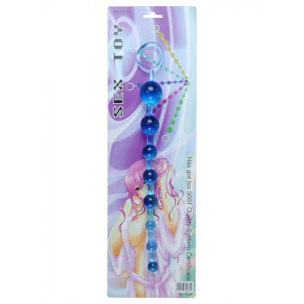 Анальные игрушки - Анальные бусы Jelly Anal Beads BLUE, BS6700087