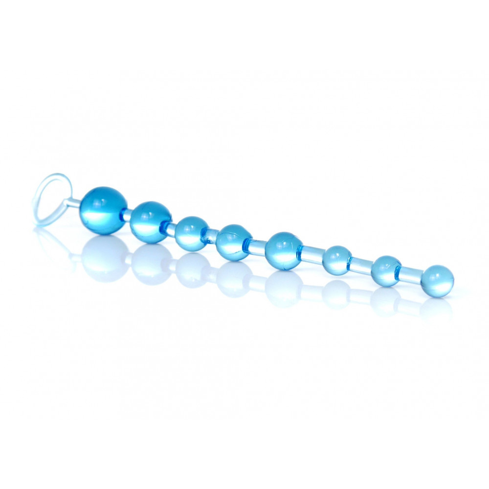 Анальные игрушки - Анальные бусы Jelly Anal Beads BLUE, BS6700087 1