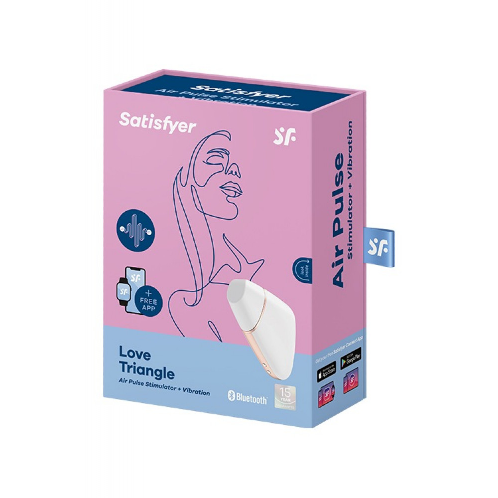 Разное - Бесконтактный смарт-стимулятор клитора Satisfyer Love Triangle белый 3