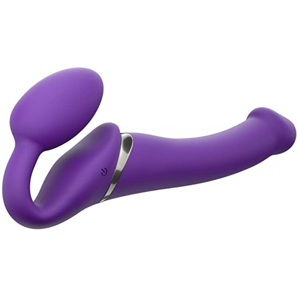 Секс игрушки - Безремневый страпон с вибрацией, Strap On Me - Strapless Vibrating, фиолетовый, 18 х 3.3 см