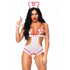 Костюм сексуальной медсестры One Size Naughty Nurse Roleplay Lingerie Set от Leg Avenue