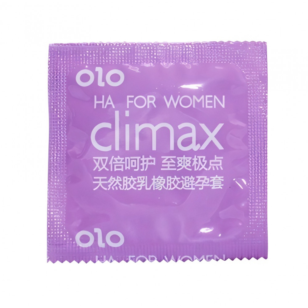Різне - Латексні тонкі текстуровані презервативи з ароматом ванілі OLO - HA FOR WOMEN Climax, 10 шт 1