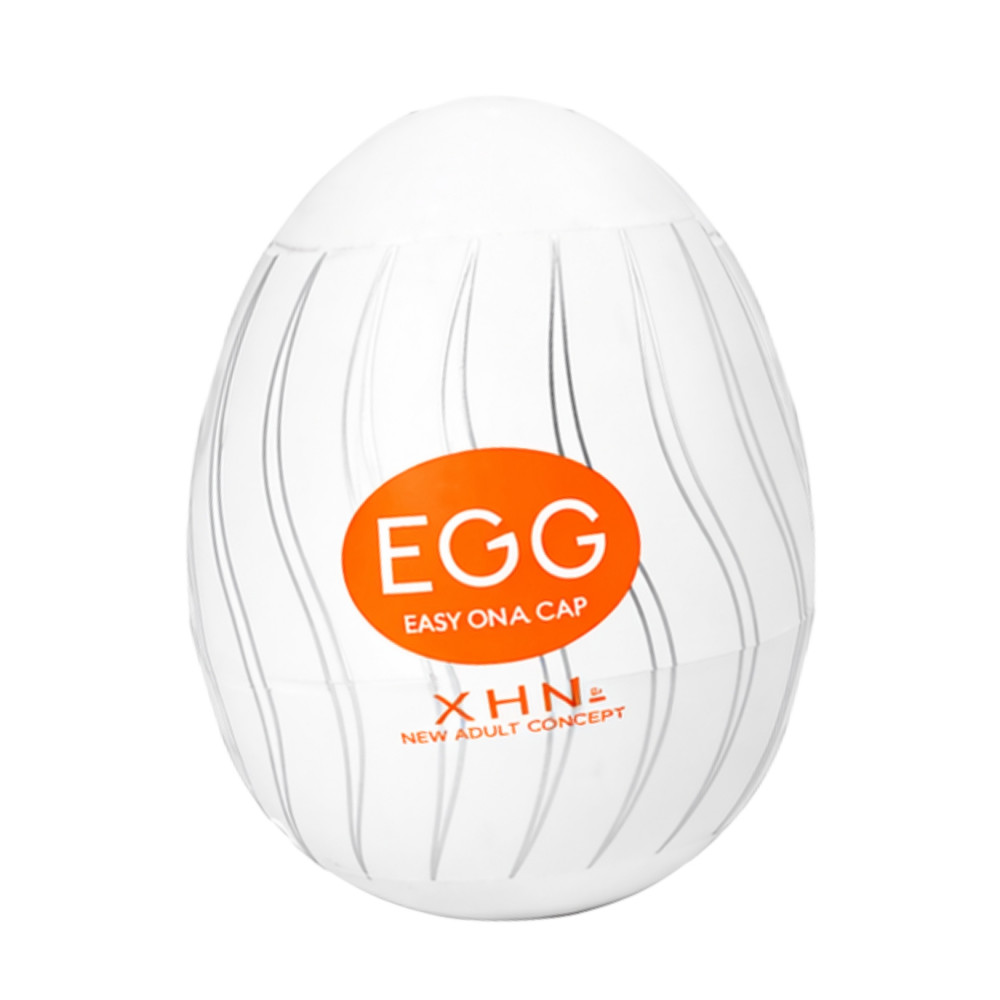 Мастурбаторы без вибрации - Мастурбатор-яйцо с рельефом XHN Egg Easy Ona-Cap, белый, 52 × 68 мм