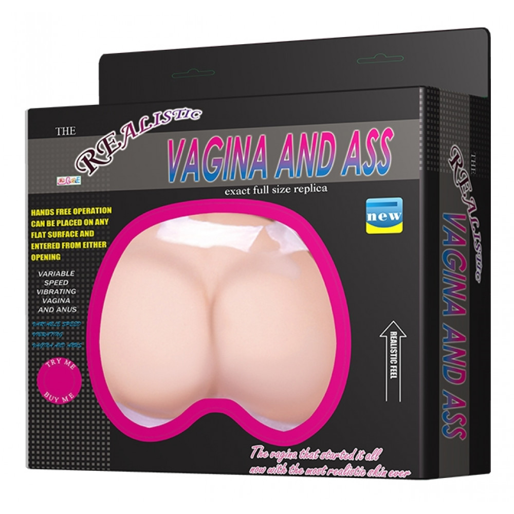 Мастурбаторы вагины - Мастурбатор вагина и анус с вибрацией BAILE - VAGINA AND ASS, Heating function Vibration, BM-009023 1