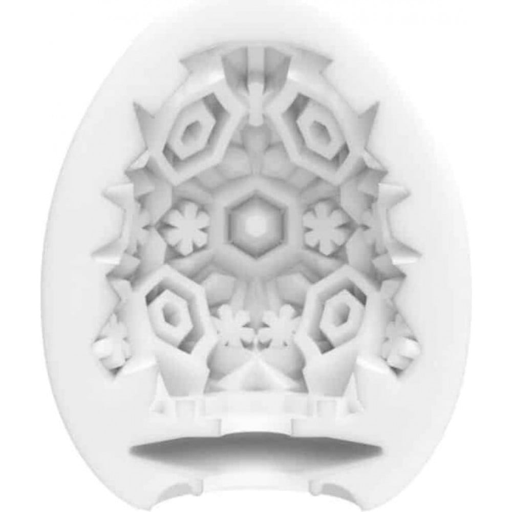 Секс игрушки - Мастурбатор яйцо с рельефом Tenga Snow Crystal, белый 3