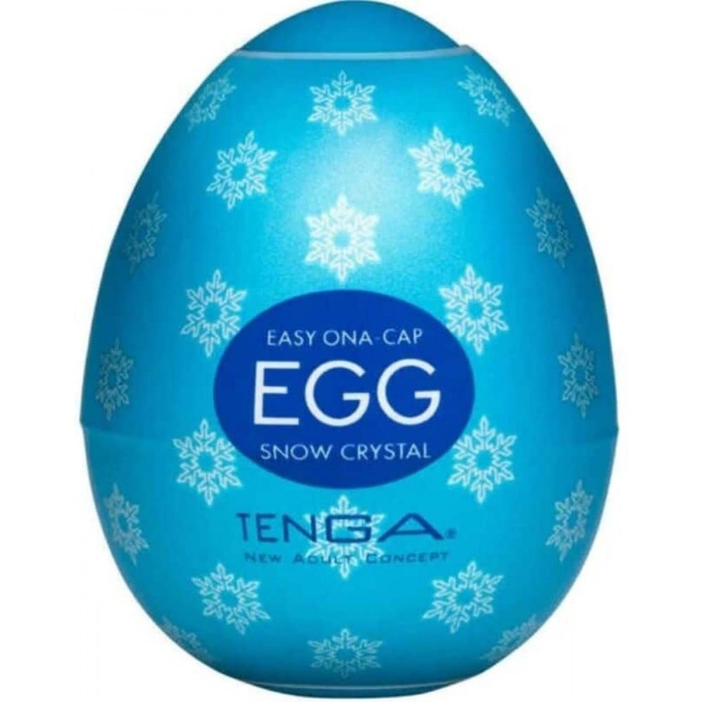 Секс игрушки - Мастурбатор яйцо с рельефом Tenga Snow Crystal, белый